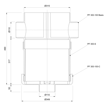 Preview: Erdeinbaufilter-Plurafit-inkl. Filterkorb